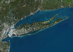 Color satellite image of Long Island, New York State, United States. Image collected on October 20, 2017 by Sentinel-2 satellites.
