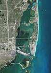 Color satellite image of Miami Beach, Florida, United States. Image collected on January 06, 2017 by Sentinel-2 satellites.