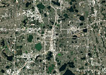 Color satellite image of Orlando, Florida, United States. Image collected on February 18, 2018 by Sentinel-2 satellites.