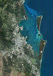 Color satellite image of Brisbane, Australia. Image collected on July 24, 2017 by Sentinel-2 satellites.