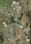 Color satellite image of Canberra, capital city of Australia. Image collected on October 2, 2017 by Sentinel-2 satellites.