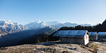 Yurts with scenic mountain view, Jaikuni, Indian Himalayan Foothills
