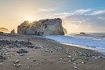 Cyprus, Paphos, Petra tou Romiou also known as Aphrodite's Rock at sunrise