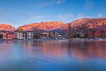 Sunset on Pescarenico, lecco province, Adda Nord park, Lombardy, Italy, Europe