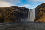 Skogafoss waterfall in winter day, Sudurland, south Iceland, Iceland, Europe.