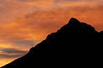 Summer sunset whit mountain profile, Alto mountain, municipality of Ventasso, Reggio Emilia province, Emilia Romagna district, Italy, Europe