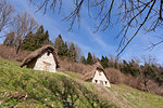 The venetian typical rural buildings called "fojaroi", Chiesa Nuova, Seren Valley, Seren del Grappa, Belluno province, Veneto, Italy.