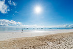 East Africa, Tanzania, Zanzibar, Kiwengwa beach on a summer day at low tide.