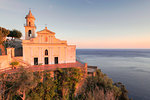 San Giovanni Battista Church at sunset, Conca dei Marini, Salerno province, Campania, Italy, Europe