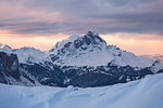 Peitlerkofel seen from Passo Valparola, Valparola Pass, Belluno, Veneto, Italy