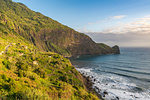 Atlantic coast and Clerigo point. Faial, Santana municipality, Madeira region, Portugal.