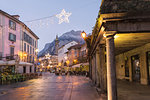 Christmas lights in the centre of Lecco, Lecco province, lombardy, italy