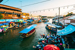 Amphawa floating market, Samut Songkhram, Bangkok, Thailand.