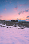 Orccia valley in winter season, Tuscany, Siena province, Italy, Europe.