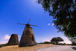 Windmills of Betty's Hope, symbol of the old cane sugar plantation, Antigua, Antigua and Barbuda, Leeward Islands, West Indies