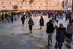 The female side of the western wall or Wailing wall the holiest place to Judaism in the old city of Jerusalem, Israel, Middle East