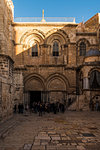 Facade of the Church of the Holy Sepulchre, Jerusalem, Israel, Middle East