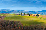 Chapel of the Madonna of Vitaleta in spring season Europe, Italy, Tuscany, Siena province, San Quirico municipality