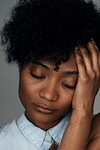 Close-up of sad young woman