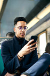 Businessman using smartphone