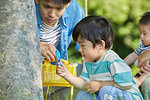 Japanese family at the park