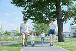 Japanese family at the park