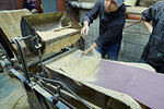 Japanese artisans working in the studio