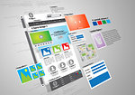 Conceptual image of Website design and development project