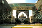 Government building overlooking the Palace of Justice in the planned city of Putrajaya, south of Kuala Lumpur, Malaysia