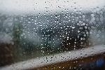 Raindrops on glass pane