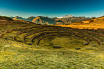 The ancient Incan citadel of Pisac in the Sacred Valley, Peru, South America