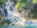 Keang Si waterfall, Luang Prabang, Laos, Indochina, Southeast Asia, Asia