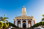 A front view of the church El Carmen, in Santa Ana, El Salvador, Central America