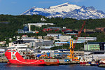 Oil rig supply ship, Tromso City, Tromsoya Island, Troms County, Norway, Scandinavia, Europe