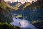 Cruise boats in Geiranger, Norway