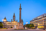 George Square, Glasgow City Chambers, Walter Scott Monument, Glasgow, Scotland, United Kingdom, Europe