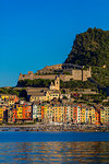 Island of Palmaria, view of Portovenere from Palmaria, Liguria, Italy, Europe