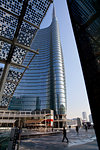 Piazza Gae Aulenti, the Unicredit Tower, Porta Nuova district, Milan, Lombardy, Italy, Europe