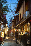 Pontocho Dori Street at twilight, Kyoto, Japan, Asia