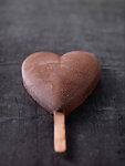 Heart-shaped ice cream bar