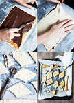 Collage of chocolate sandwich cookies