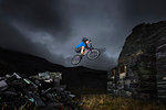 Freestyle cycling, Llanberis, North Wales, UK