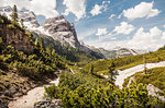 Mountain roads, Fanes Hochebene, Alta Badia South Tyrol, Italy