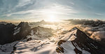 View of Bavarian Alps at sunrise, Oberstdorf, Bavaria, Germany