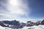 View of snow covered mountains, Neustift, Stubaital, Tirol, Austria