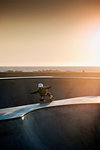 Boy skating at skatepark