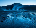 El Tatio Geysers before dawn, Atacama Desert, El Norte Grande, Chile