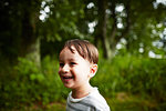 Boy in forest