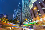 Hong Kong financial district with Bank of China building, Hong Kong, China