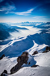 Snow covered Alps, Davos Platz, Graubunden, Switzerland